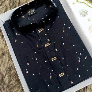 Premium Jamdani Suti Panjabi Neem pata paint  ( Cod-11)