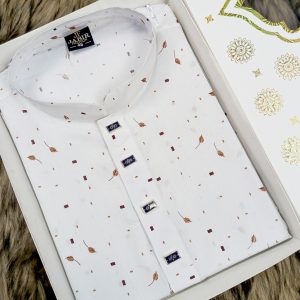 Premium Jamdani Suti Panjabi gold Neem pata(cod-14)