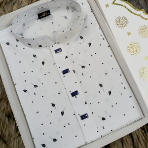Premium Jamdani Suti Panjabi Black Neem Pata(cod-15)