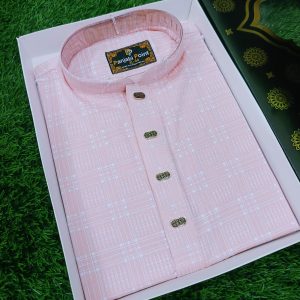 সুতি কটন কাপরের পাঞ্জাবি (কোড-৪২)গোলাপি-pink